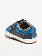 Image number 3 showing, Double Secure-Strap Faux-Leather Sneakers for Baby