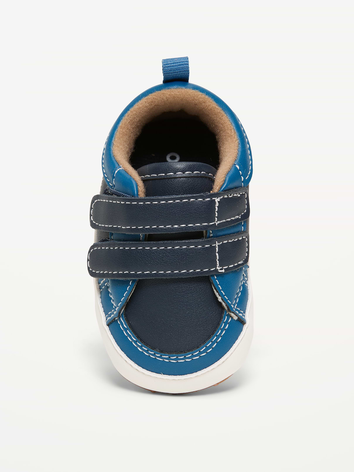 Image number 2 showing, Double Secure-Strap Faux-Leather Sneakers for Baby