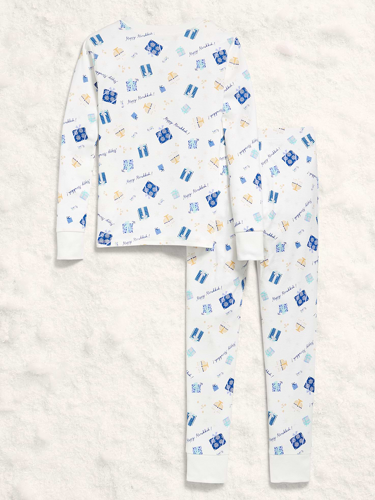 Image 2 of 2, Gender-Neutral Snug-Fit Graphic Pajama Set for Kids