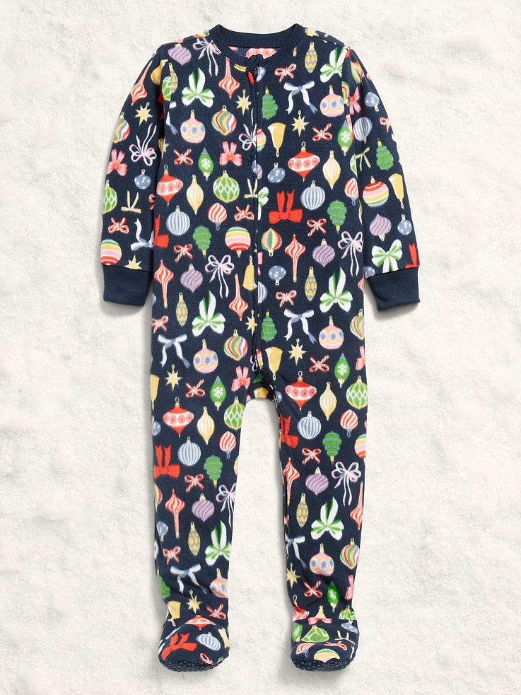 Image number 2 showing, 2-Way-Zip Microfleece Pajama One-Piece for Toddler & Baby