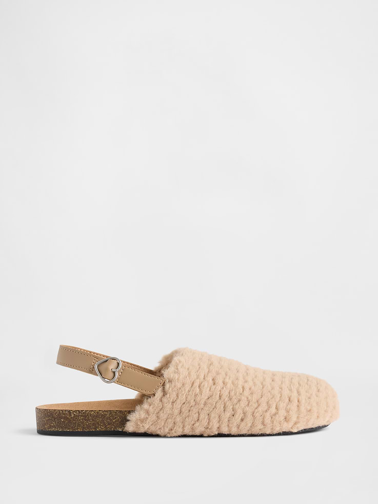 Image number 1 showing, Kids Faux Fur Clogs