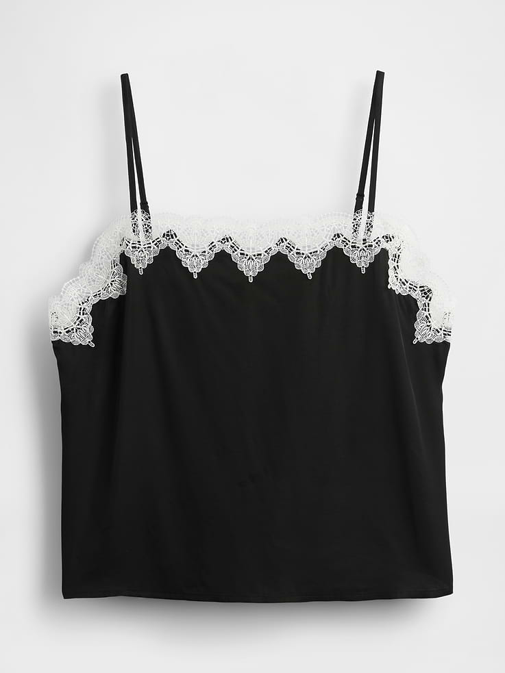 Image 5 of 5, Lace-Trim Crop Cami