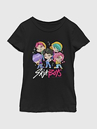 Image number 1 showing, K-Pop Demon Hunters Saja Boys Chibi Group Graphic T-Shirt For Girls