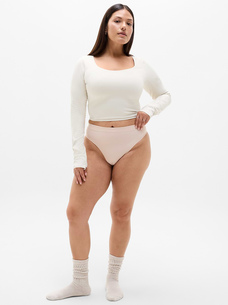 Image 5 of 6, BodyMove High Rise Thong Underwear