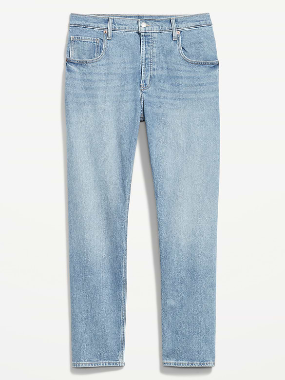 Mid-Rise Slouchy Straight Jeans