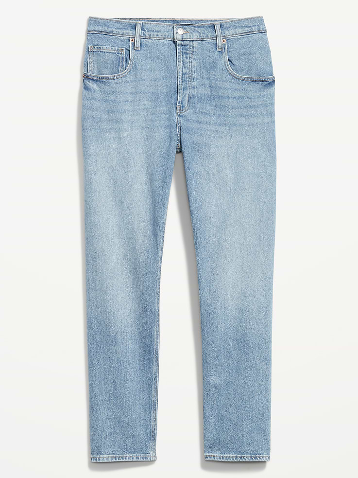 L'image numéro 8 présente Jean coupe droite détendue à taille mi-basse