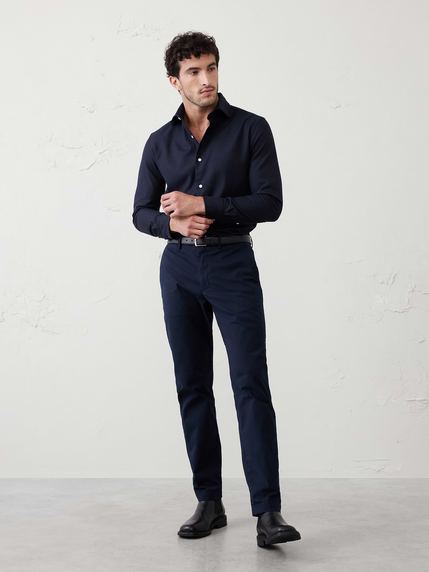 Image number 1 showing, Slim-Fit Dobby Dress Shirt