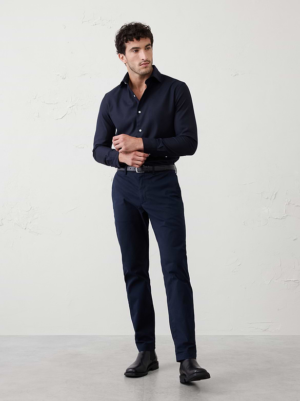 Slim-Fit Dobby Dress Shirt