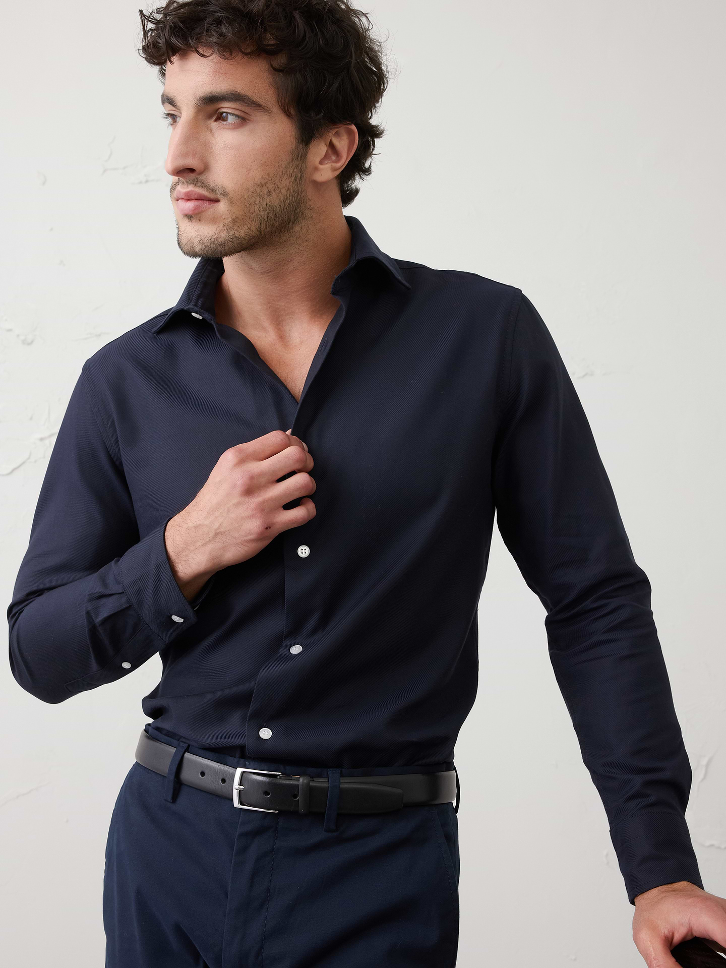 Image number 3 showing, Slim-Fit Dobby Dress Shirt