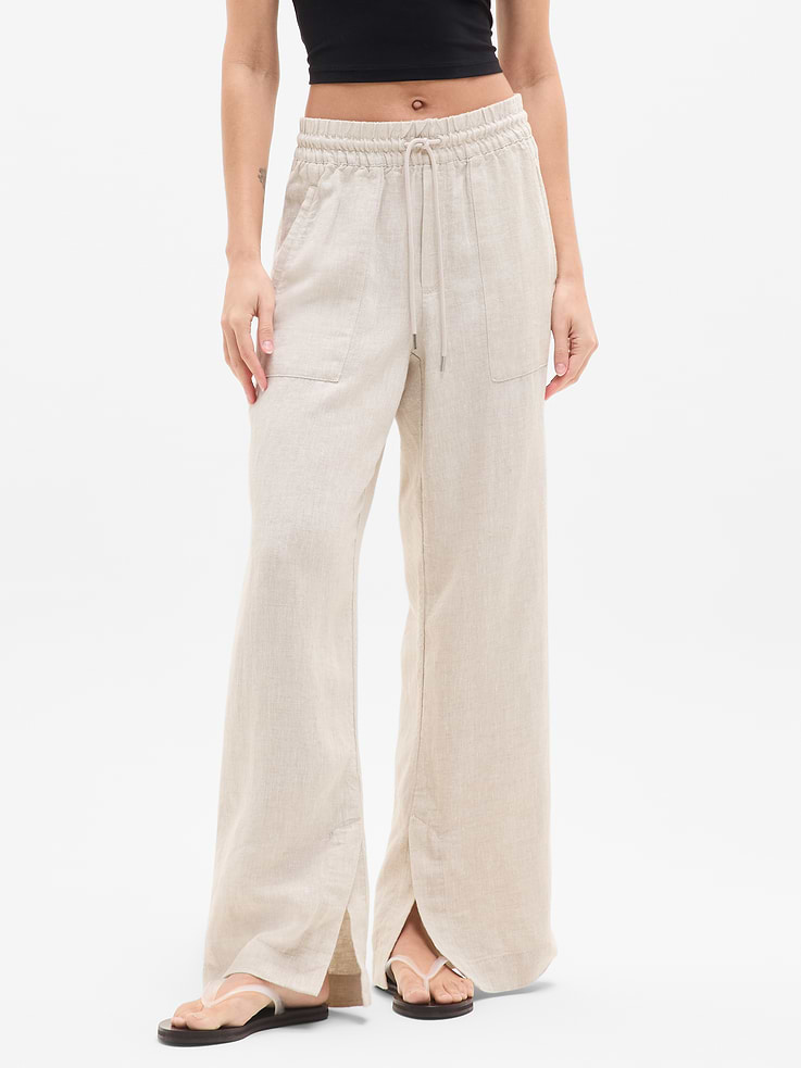 Image number 1 showing, Retreat Linen High Rise Wide Leg Pant