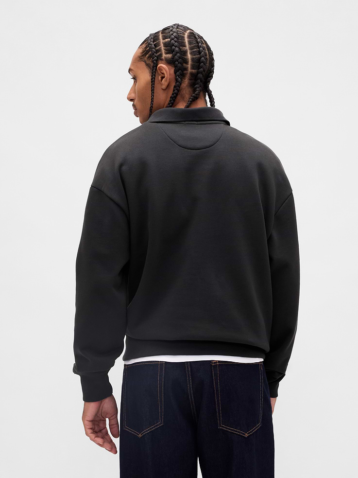 Image number 3 showing, Adult Heavyweight Oversized Polo Sweatshirt