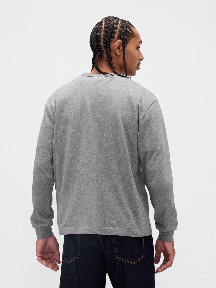 L'image numéro 3 présente T-shirt décontracté en tissu épais