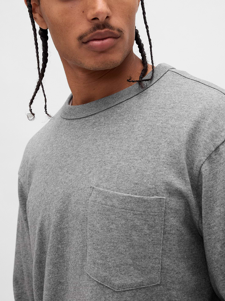 L'image numéro 4 présente T-shirt décontracté en tissu épais