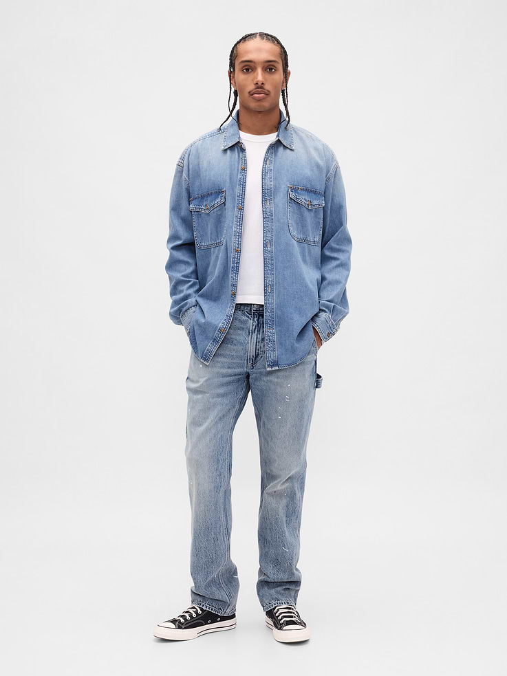 Image number 1 showing, Relaxed Straight Carpenter Jeans
