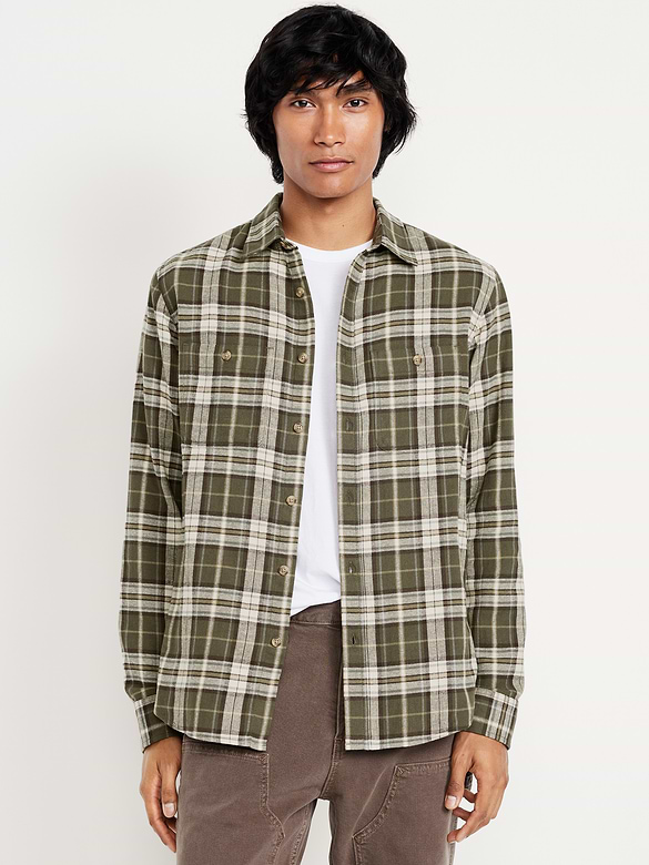 Plaid Flannel Pocket Shirt