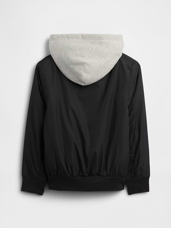Kids Hooded Bomber Jacket