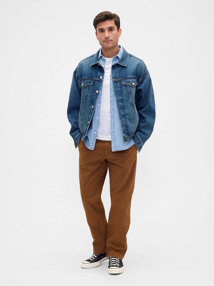 Image 1 of 6, Better denim. Better planet. These pants are part of our water-saving Washwell program. Compared to conventional wash methods, Washwell has saved millions of liters of water since 2016., Twill weave with GapFlex stretch., Special stretch waistband for added comfort., Button closure, zip fly., Front slant pockets, welt pockets at back., Product #486979