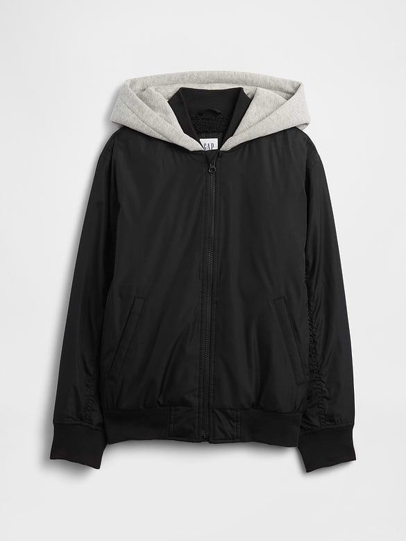 Kids Hooded Bomber Jacket