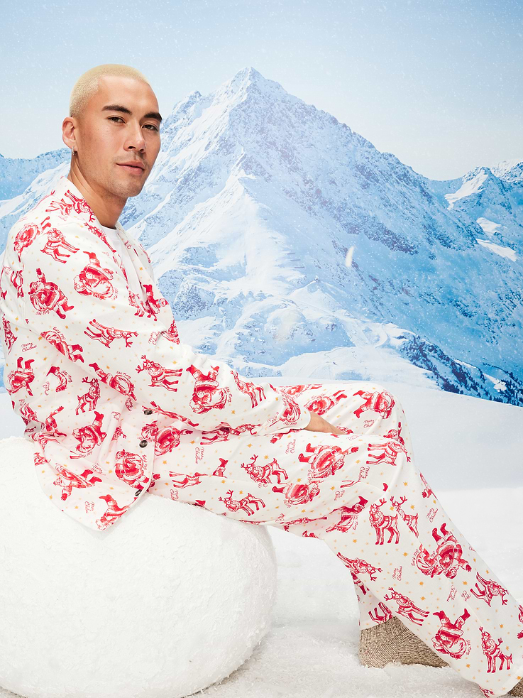 L'image numéro 3 présente Pyjama en flanelle à motif pour homme