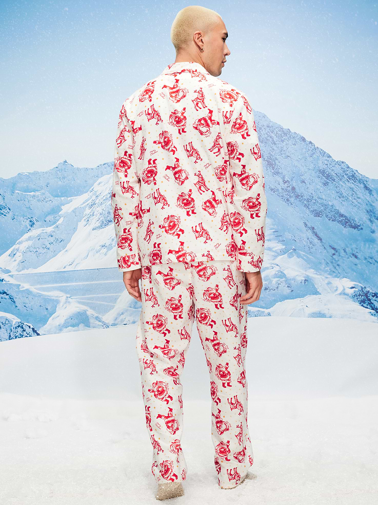 L'image numéro 2 présente Pyjama en flanelle à motif pour homme