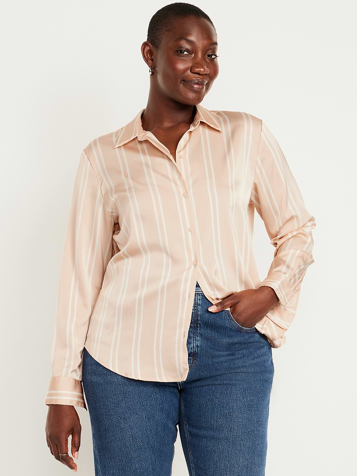 Image number 5 showing, Satin Button-Down Shirt