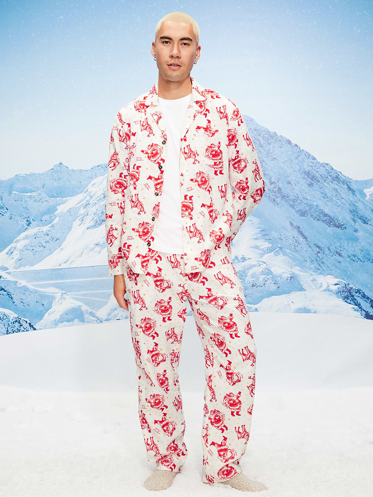 L'image numéro 1 présente Pyjama en flanelle à motif pour homme