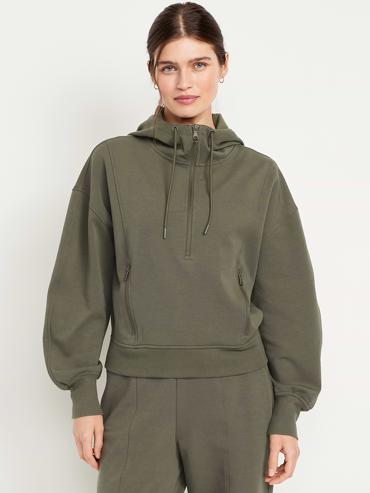 Image number 1 showing, Dynamic Fleece Half-Zip Hoodie Sweatshirt