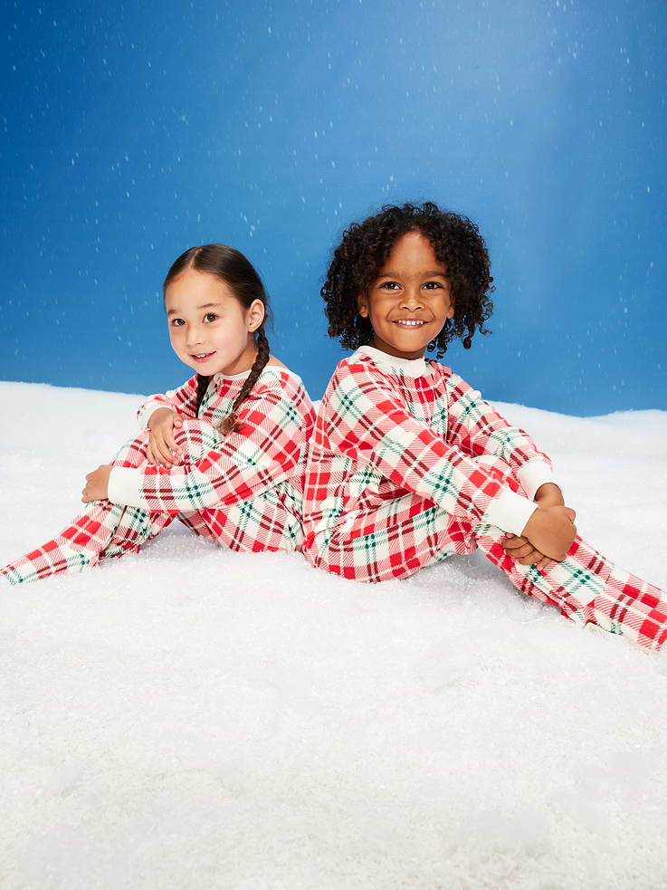 Image number 1 showing, 2-Way-Zip Microfleece Pajama One-Piece for Toddler & Baby