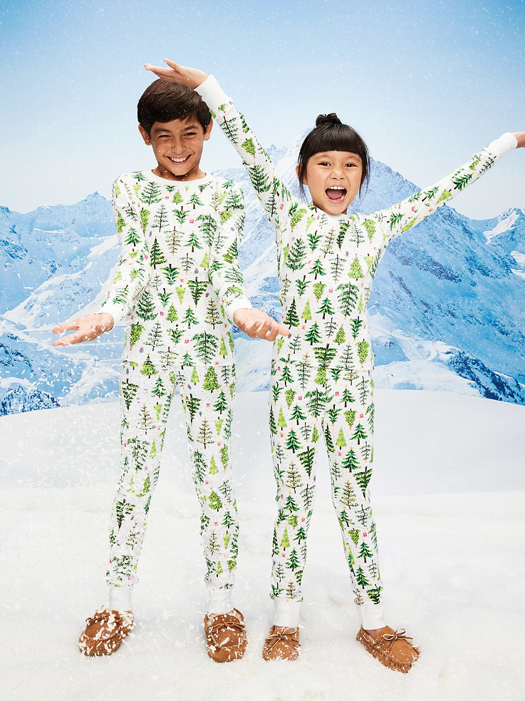 Image 1 of 2, Get cozy all season long in our matching Christmas pajamas!, crew neck, long sleeves, matching pajama pants, elasticized waistband, all-over print, Product #806146