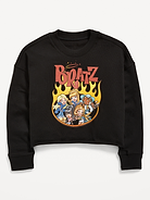 Image number 1 showing, Bratz™ Long-Sleeve Cropped Graphic T-Shirt for Girls