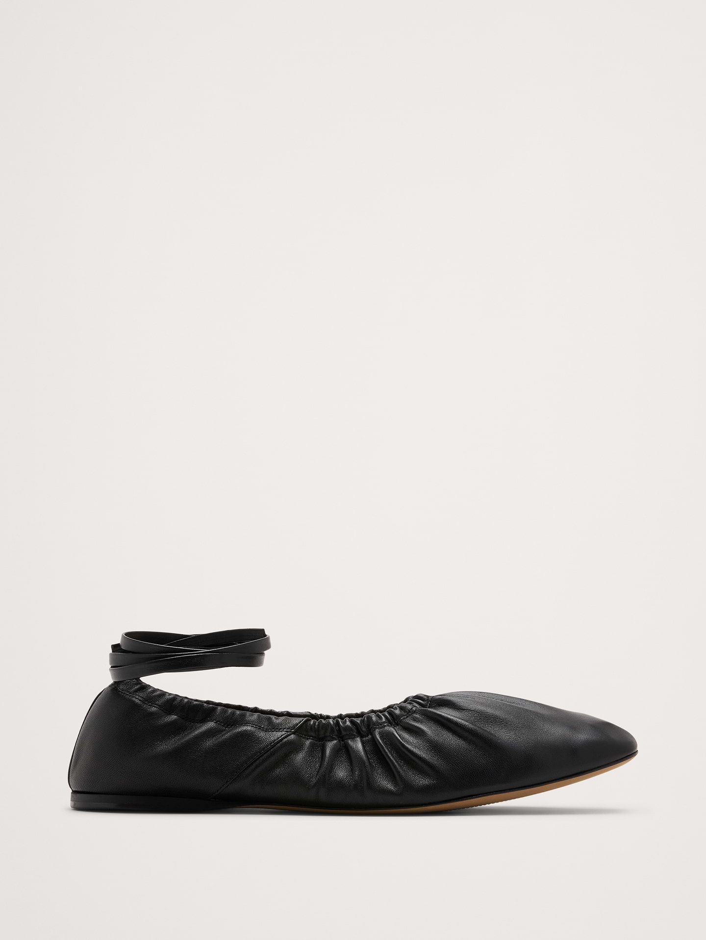 Image number 7 showing, Ruched Leather Ballet Flat