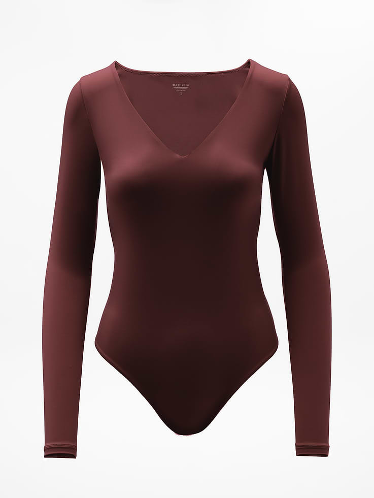 Image number 3 showing, BodyMove Plunge Long Sleeve Bodysuit
