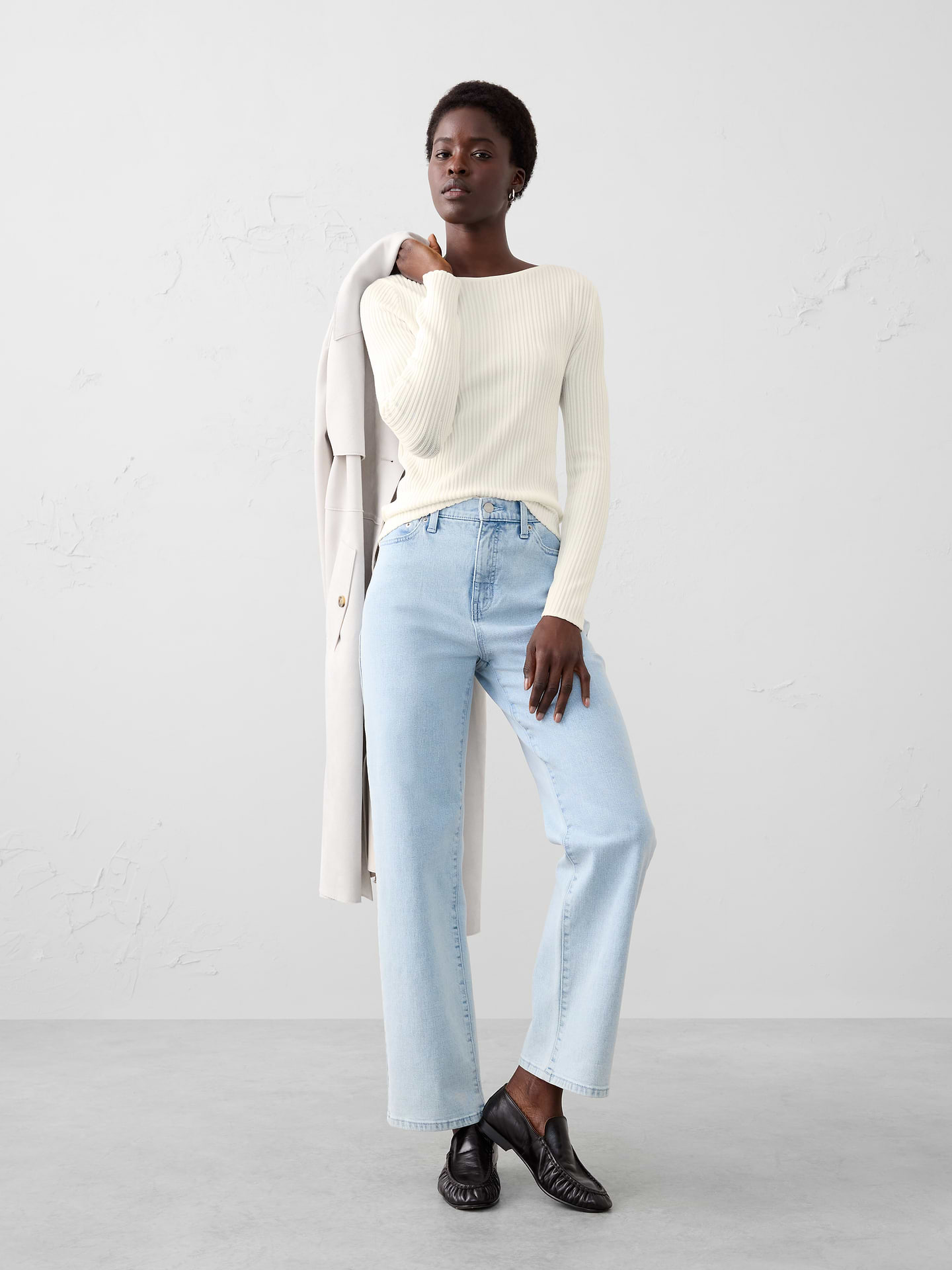 Image number 1 showing, Ribbed Boatneck Sweater
