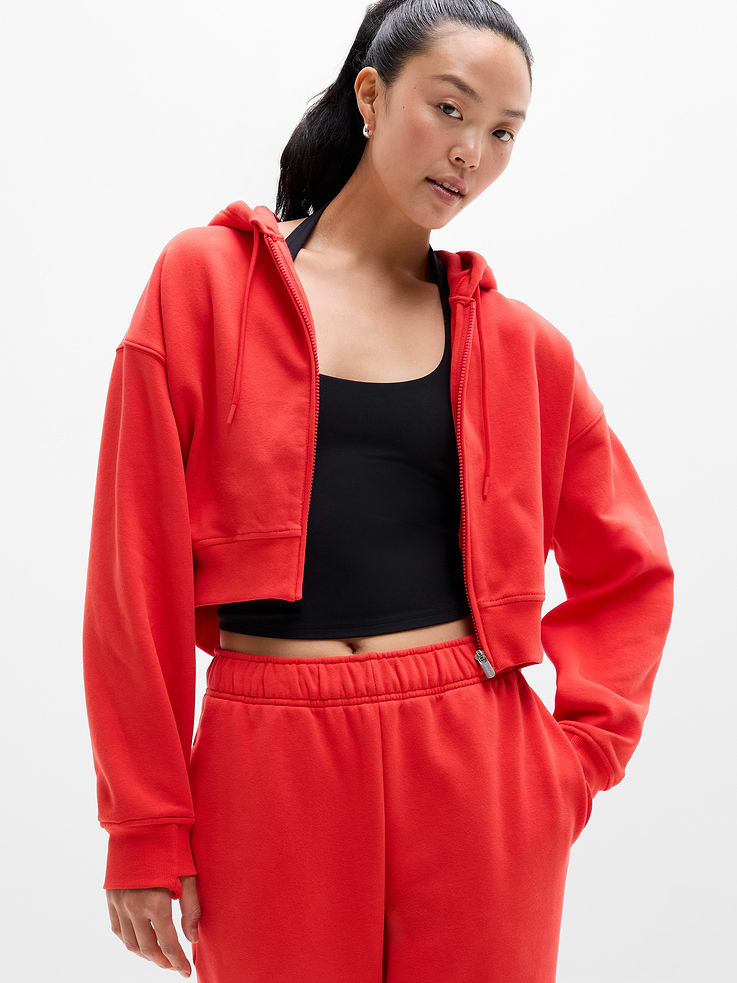 Image number 1 showing, Forever Fleece Crop Full Zip