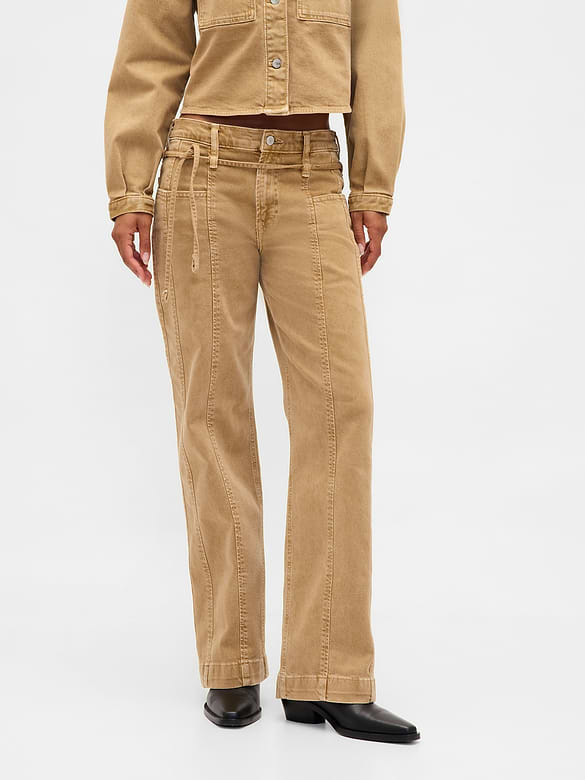 Low Rise '90s Loose Micro Belt Jeans