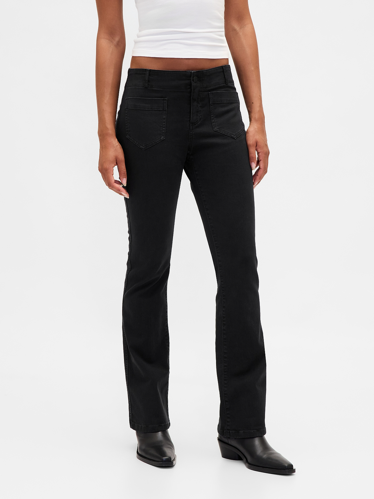 Low Rise Twill Long & Lean Pants | Gap