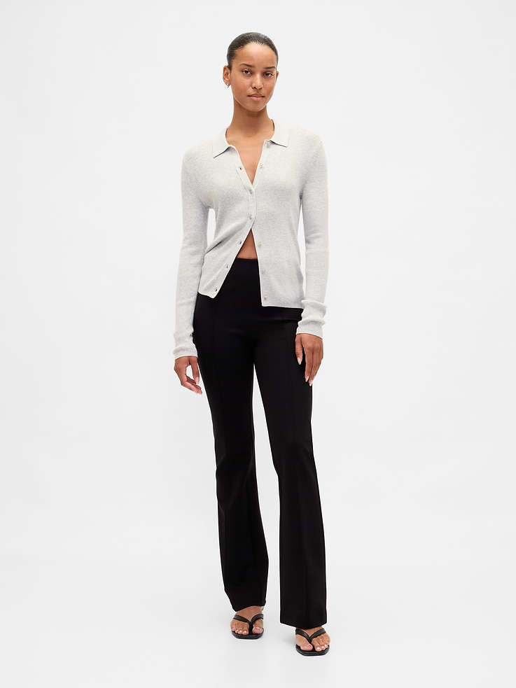 Image number 1 showing, High Rise Double Knit Boot Pants