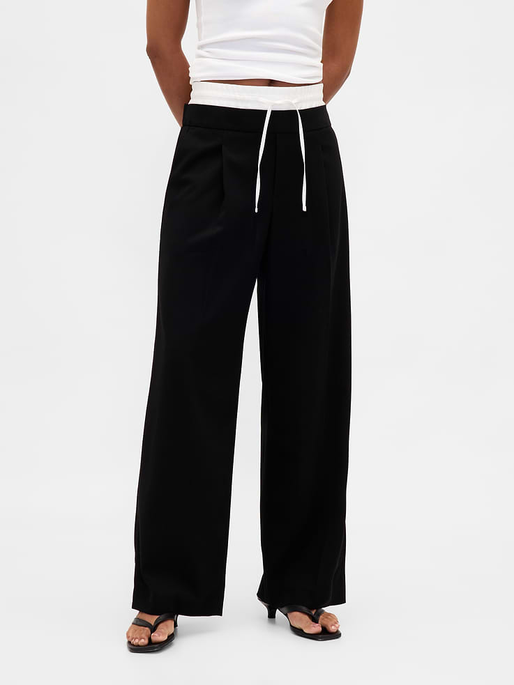 Image number 2 showing, Mid Rise Double-Waist Pants