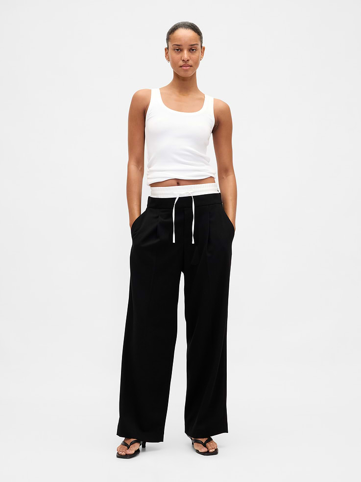 Image number 1 showing, Mid Rise Double-Waist Pants