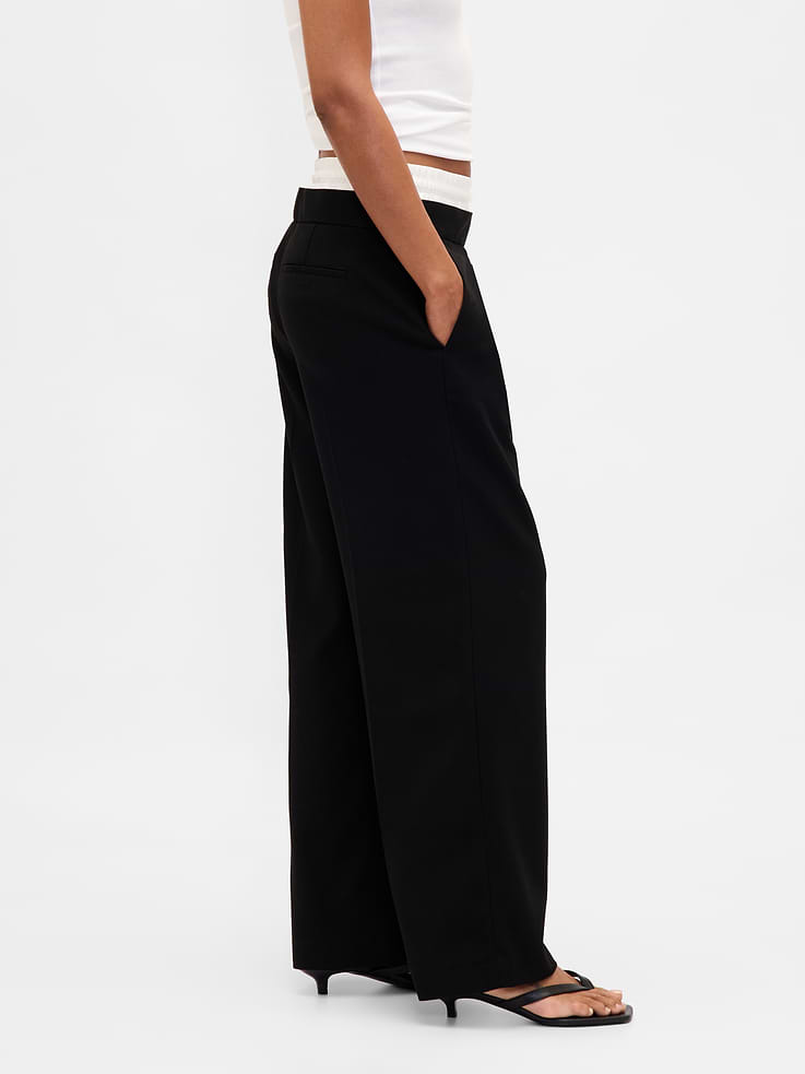Image number 3 showing, Mid Rise Double-Waist Pants