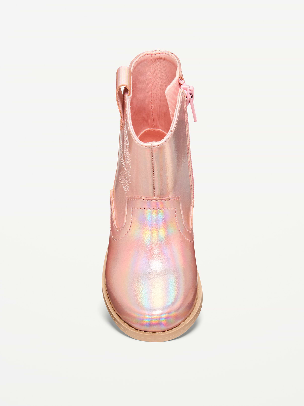 Image number 2 showing, Shiny Side-Zip Western Boots for Toddler Girls