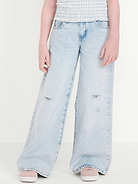 Image number 1 showing, Mid-Rise Super Baggy Wide-Leg Jeans for Girls