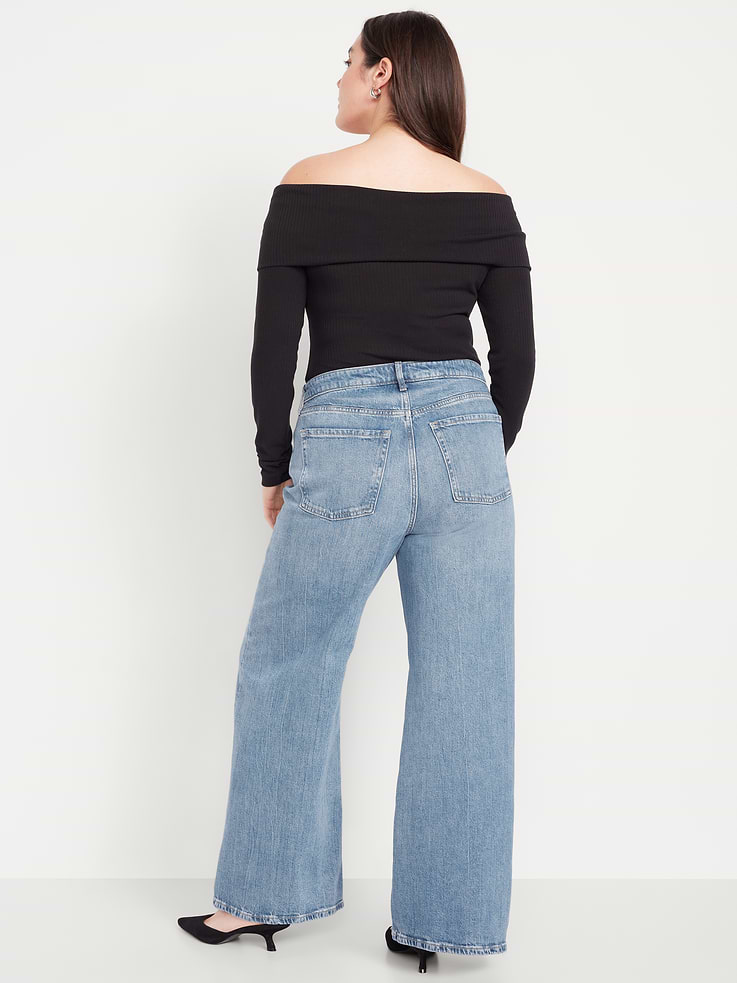 Image number 8 showing, Extra High-Waisted Super Wide-Leg Jeans