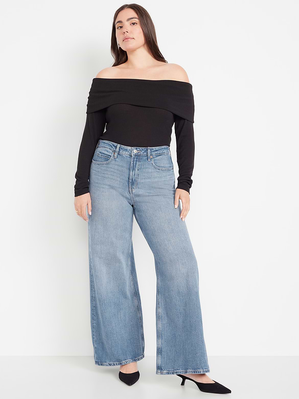Extra High-Waisted Super Wide-Leg Jeans