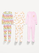 Image number 2 showing, Snug-Fit 2-Way-Zip Pajama One-Piece 3-Pack for Toddler & Baby