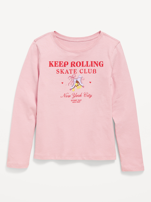 T-shirt à manches longues à imprimé pour fille
