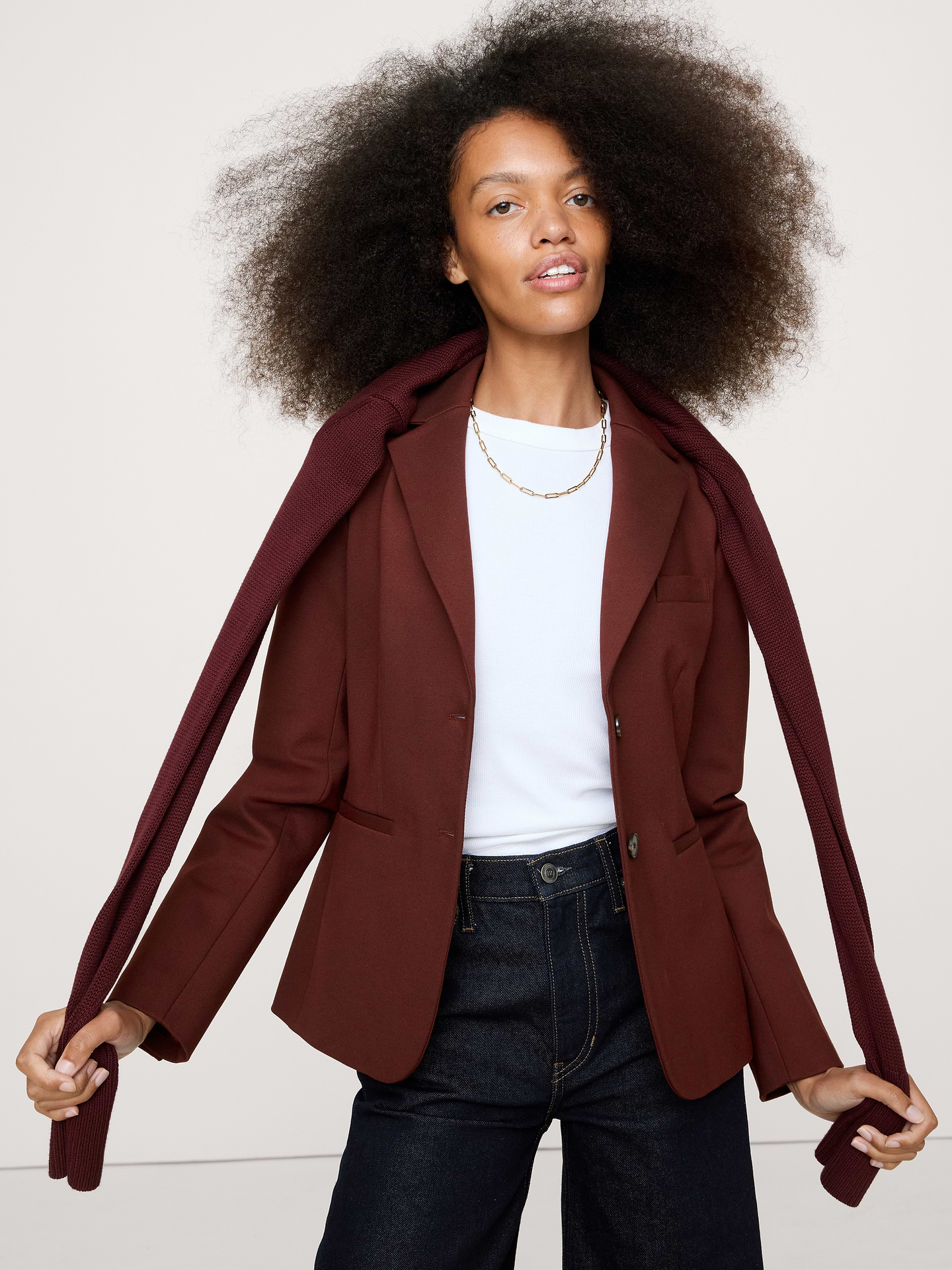 Image number 1 showing, Slim Everywhere Ponte Blazer