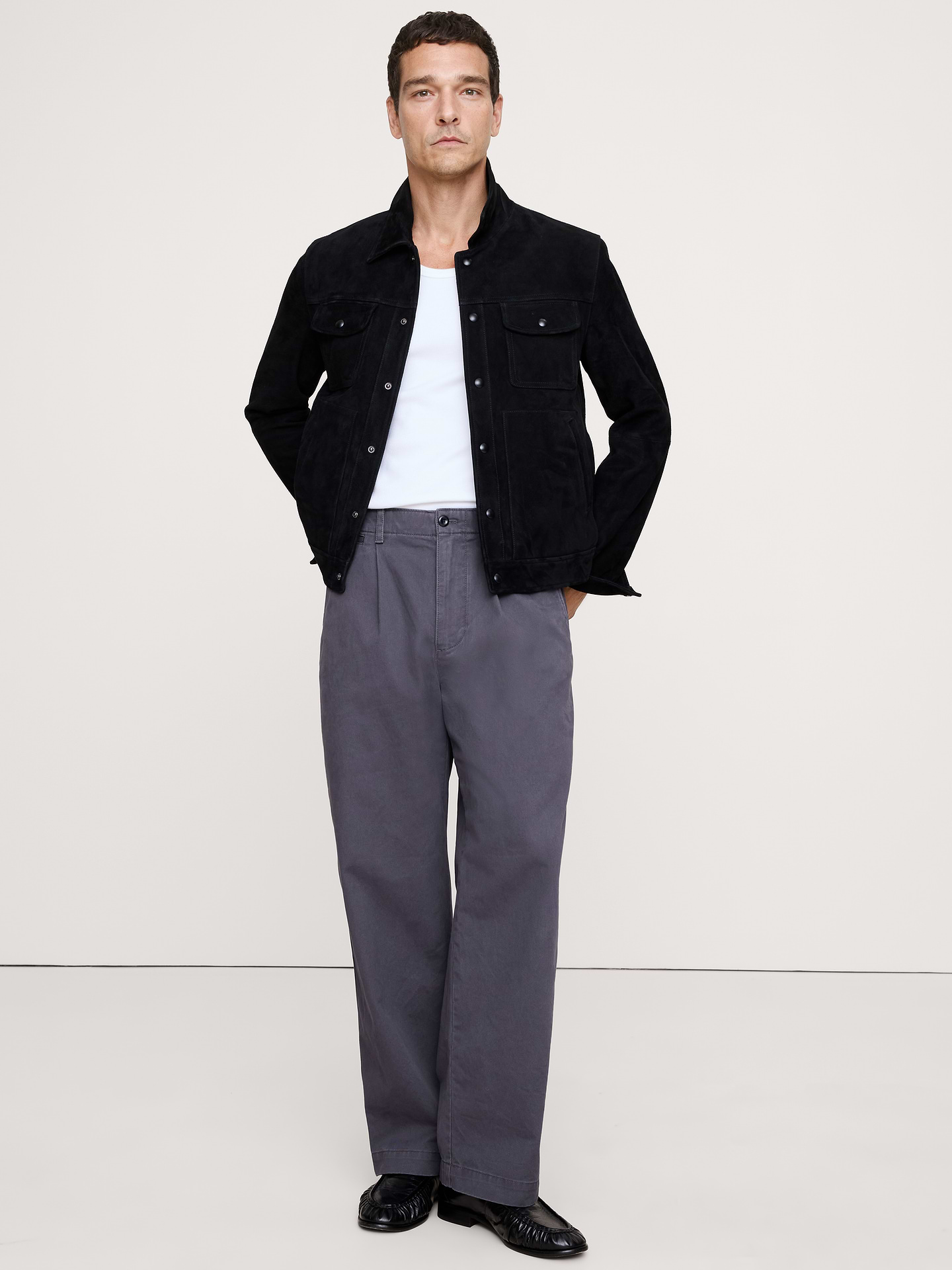 Image number 1 showing, Loose Pleated Chino