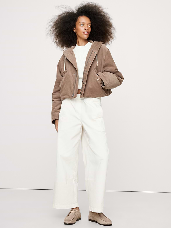 Blouson d’aviateur en velours côtelé