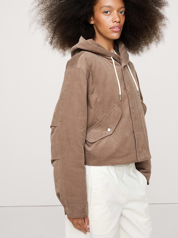 Blouson d’aviateur en velours côtelé
